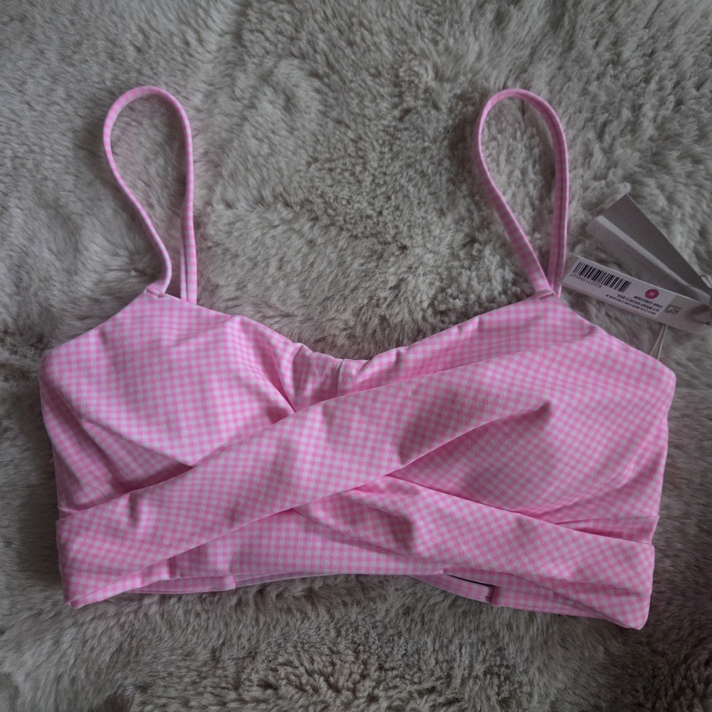 BuffBunny Pink Gingham Sports Bra